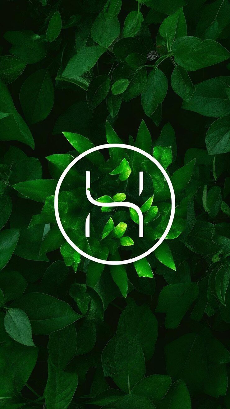 Foto abstracto símbolo de ecología de círculo verde icona orgánica limpia letra h diseño vectorial de signo de logotipo