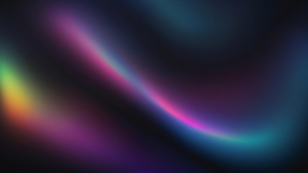 Abstracto solo colores negros holográficos borrosos con un gradiente granulado textura de fondo