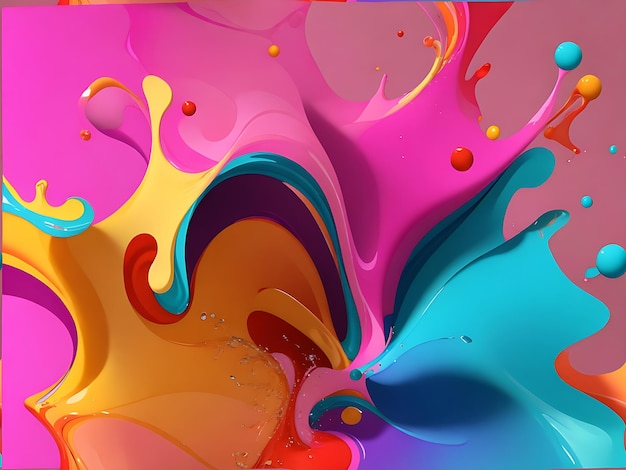 Abstracto Splash 3D colorido fondos vibrantes y dinámicos