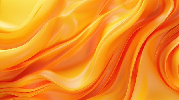 Abstracto Tejido de seda amarillo con pliegues fluidos