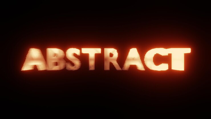 Foto abstracto texto brillante tipografía digital ardiente