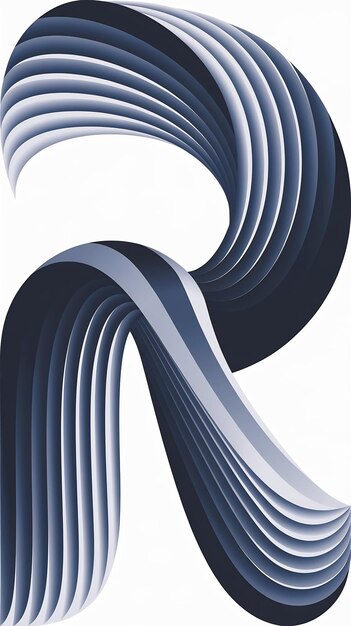 Abstracto Vector de signos de letras R Diseño del logotipo del icono de la compañía