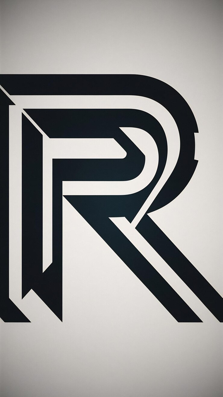 Foto abstracto vector de signos de letras r diseño del logotipo del icono de la compañía