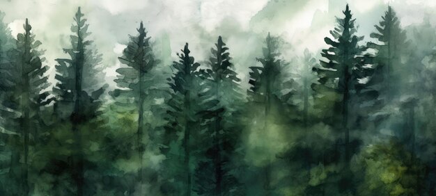 Abstrakt Aquarell dunkelwaldgrün Kunst gemalt Hintergrund