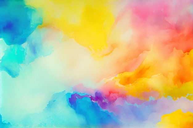 Abstrakt bunt gemalt Aquarell Hintergrundgenerative ai