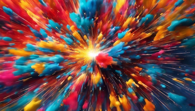 Foto abstrakt farbiger explosionshintergrund farbige explosion von partikeln explosion farbiger partikel