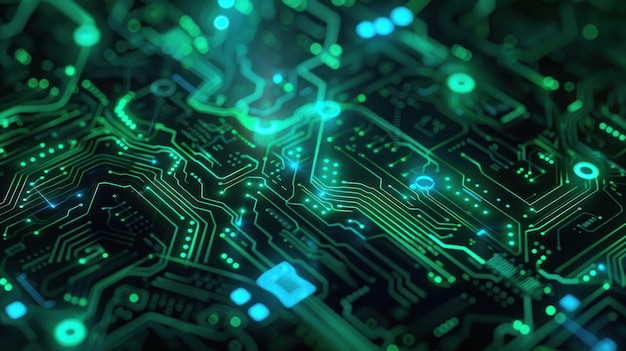 Abstrakt futuristische elektronische Schaltkreistechnologie Hintergrund KI generiert