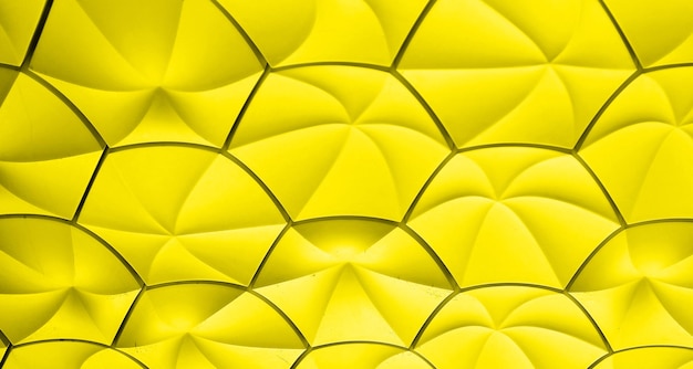 Abstrakt gekrümmtes Papier HD Hintergrunddesign Mittlere gelbe Farbe