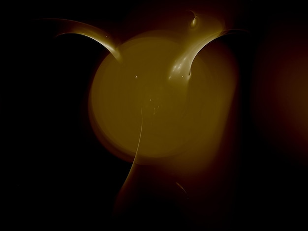 Abstrakt gekrümmtes Papier HD Hintergrunddesign Mondlicht Gelbe Farbe