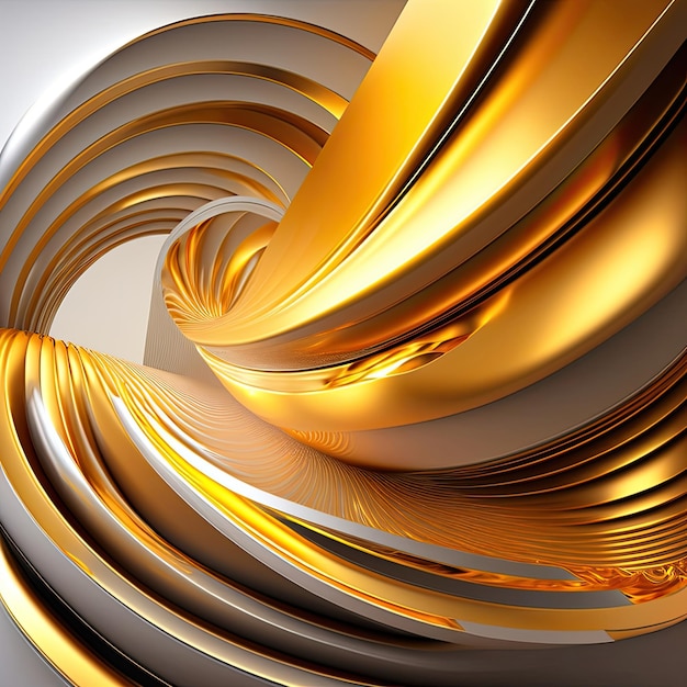 Abstrakt goldener 3D-Hintergrund