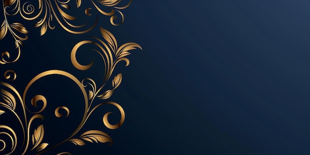 Abstrakt Hintergrund mit goldenem Blumenmuster