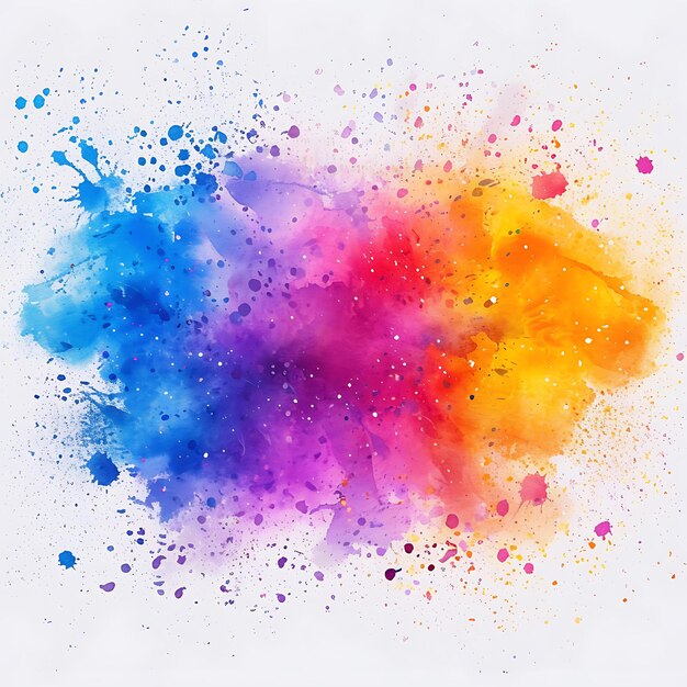 Foto abstrakt holi farbenfrohe aquarell-splatters