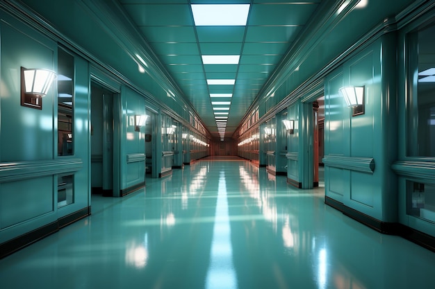 Abstrakt Interieur des alten Krankenhauses Fotorealistische Unschärfe