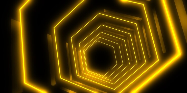 abstrakt mit neonlichtern. Neontunnel.illustration