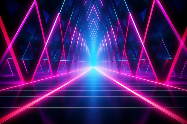 Abstrakt Neonlichter Hintergrund