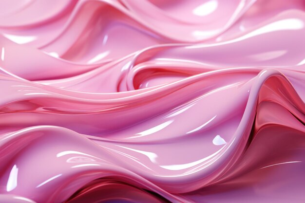 Abstrakt Pinker Flüssigkeitsfluss mit glänzenden strukturierten Wellen