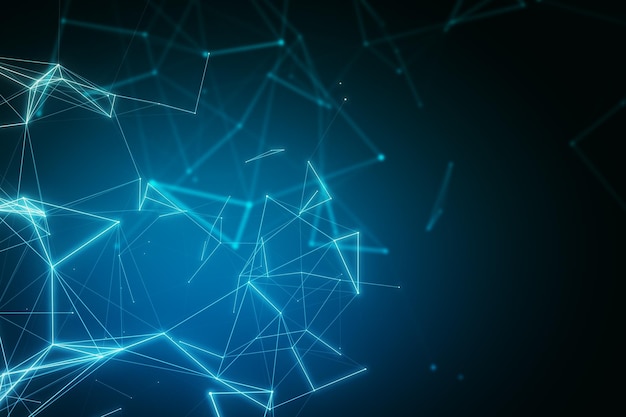 Abstrakt polygonaler Hintergrund Technologie und Designkonzept 3D-Rendering