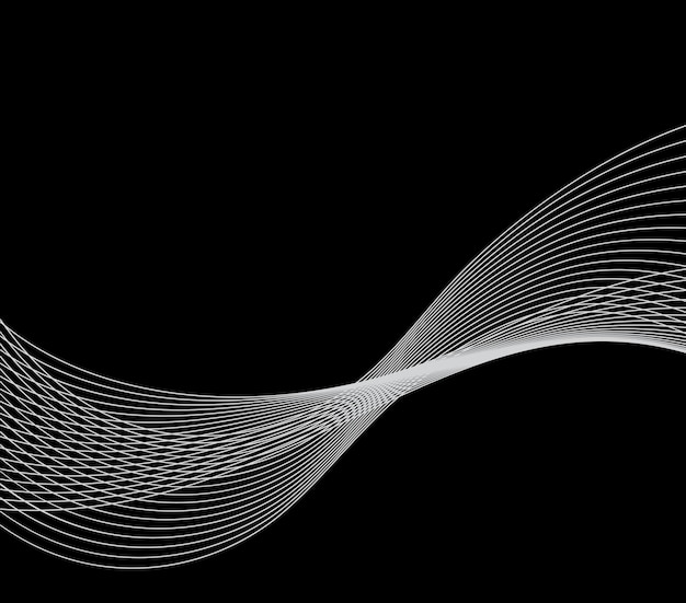 Abstrakt Schwarz-Weiß-Wellen-Design