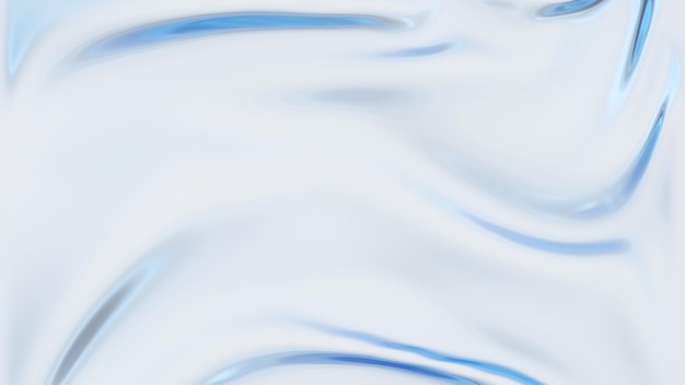 Abstrakt Weißer Hintergrund Glaswelle Schimmernde Textur 3D-Rendering Kristalline Flüssigkeit glänzendes Glas flüssige Seide Kunststoff-Designelement für Banner-Hintergrundbild