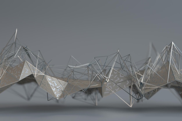 Abstrakte 3D-Darstellung der geometrischen Oberfläche