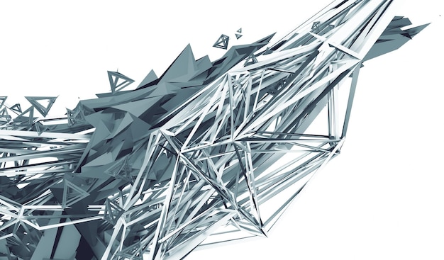 Abstrakte 3D-Darstellung von polygonaler Form