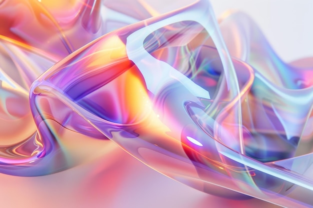 Abstrakte 3D-Form des Hologramms