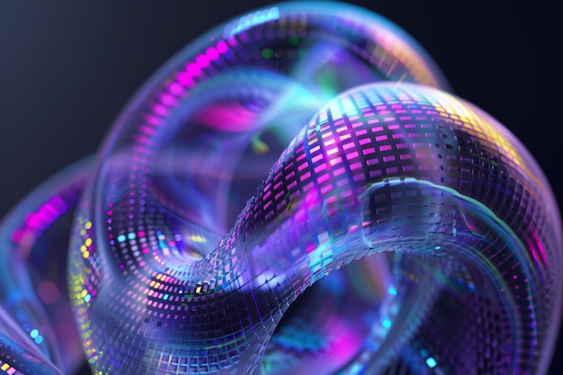 Abstrakte 3D-Form des Hologramms