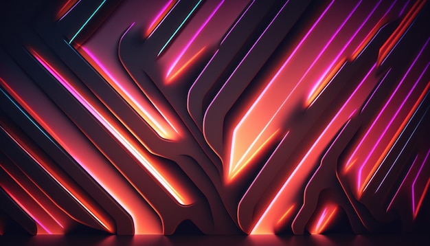 Abstrakte 3D-Hintergrundtapete Neontextur lila und blaue Tönung