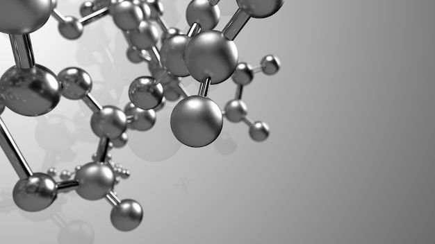 Abstrakte 3D-Rendering der Molekülstruktur