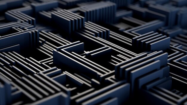 Abstrakte 3D-Rendering-Linien