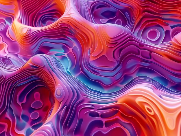 abstrakte 3D-Wellen-Hintergrund welliger farbiger Hintergrund