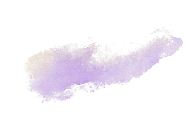 Abstrakte Aquarelle, lila und gelbe Farben, dynamischer Spot auf durchsichtigem Hintergrund für Postkarten