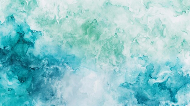 Abstrakte Aquarellfarbe Hintergrundfarbe durch Tealfarbe Blau und Grün mit flüssiger Flüssigkeit Generative Ai