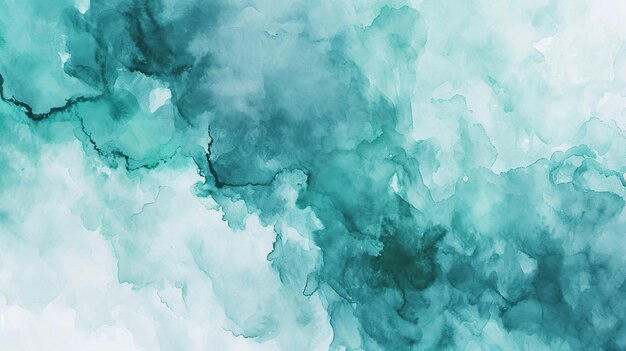 Abstrakte Aquarellfarbe Hintergrundfarbe durch Tealfarbe Blau und Grün mit flüssiger Flüssigkeit Generative Ai