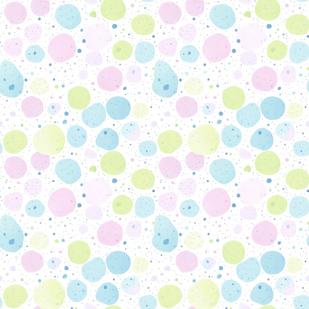 Abstrakte Aquarellseifenblasen nahtloser Hintergrund Pastellfarben und weißer Hintergrund
