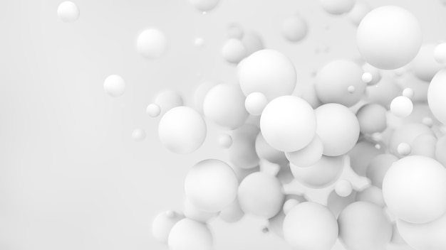 Abstrakte Blasen im 3D-Rendering-Design
