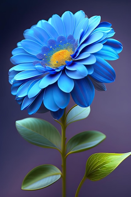 abstrakte blaue Blume