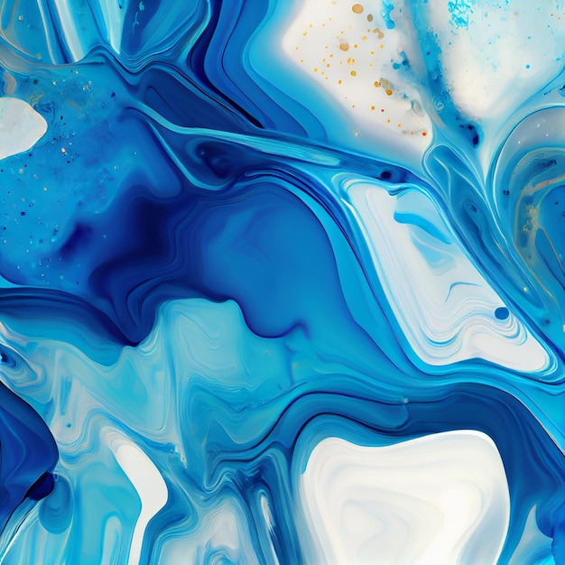 Abstrakte blaue flüssige Acrylillustration in der luxuriösen Marmorfliesen-Beschaffenheits-flüssigen Kunst