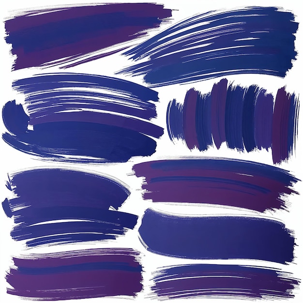 Abstrakte blaue und lila Pinselstriche