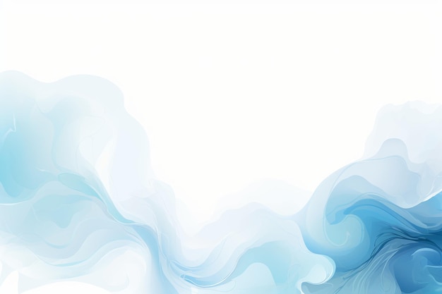 abstrakte blaue und weiße Wellen auf weißem Hintergrund