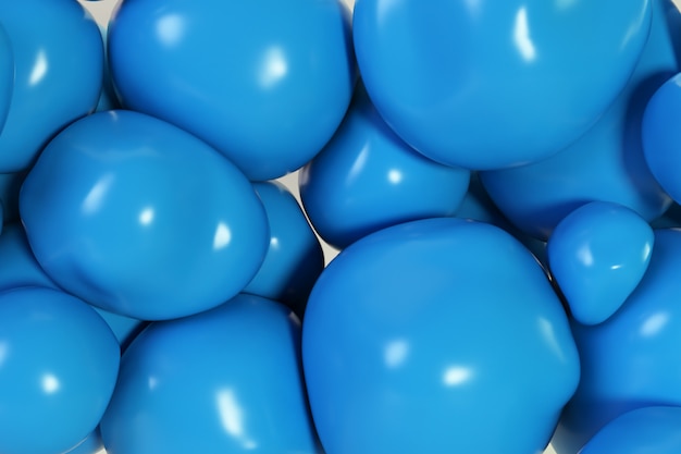 Foto abstrakte bunte blaue matschige kugeln