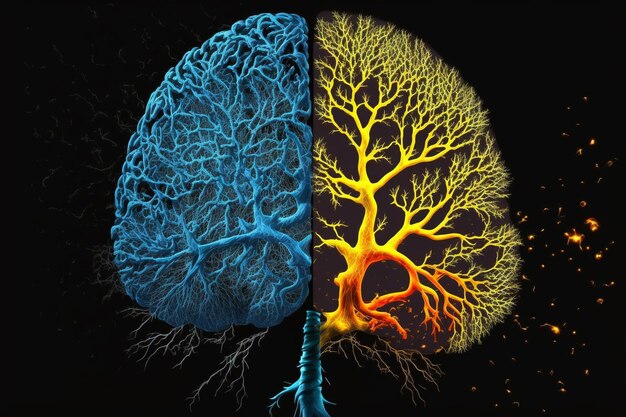 Abstrakte Darstellung des neuronalen Nervensystems