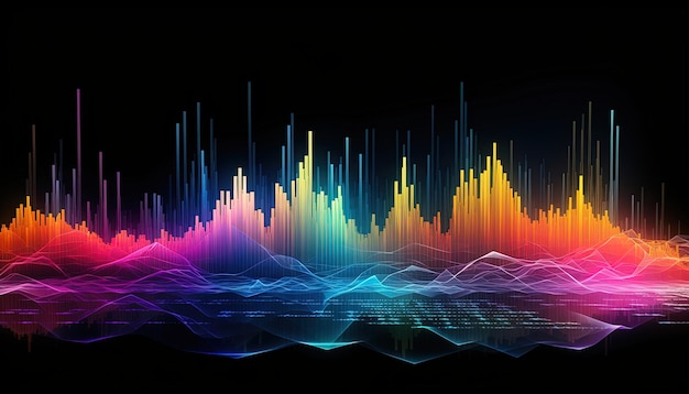 Abstrakte Darstellung von Schallwellen zur Veranschaulichung der Wirkung audiobasierter Medien