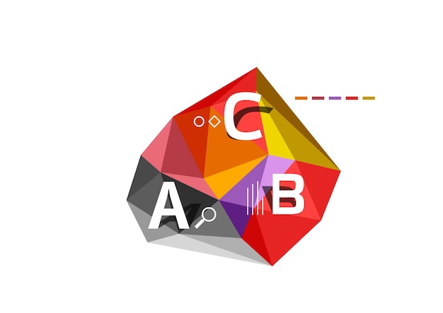 Abstrakte Dreieck-Low-Poly-Infografik-Vorlage Vektorhintergrund für Workflow-Layout-Diagramm-Zahlenoptionen oder Webdesign