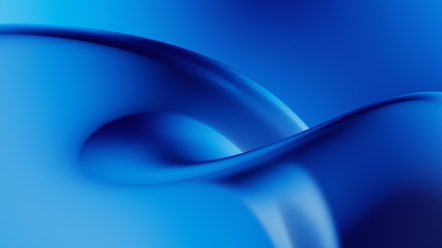 Abstrakte dunkelblaue 3D-Flüssigkeit, verdreht, gewelltes Glas, Morphismus, Hintergrundbild, Banner, Abdeckung, Header
