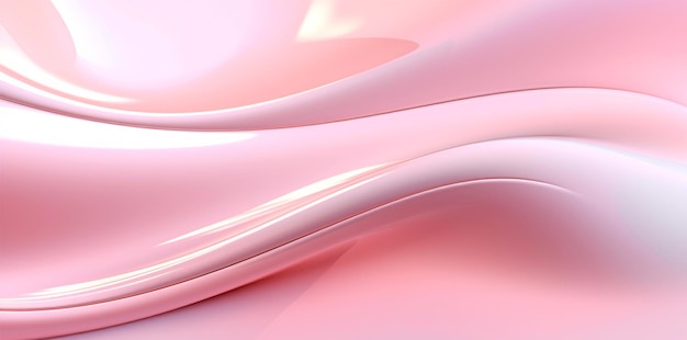 Abstrakte Eleganz, weiche Kurven in Pink mit generativer KI mit glänzendem Finish