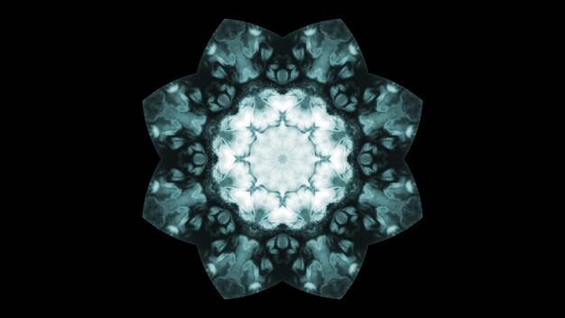 Abstrakte Farbe Pinsel Tinte explodieren glattes Konzept symmetrisches Muster dekorative dekorative Kaleidoskop-Bewegung geometrische Kreis- und Sternformen