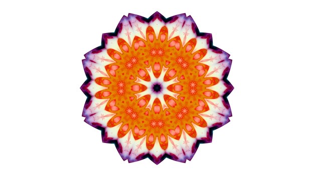 Abstrakte Farbe Pinsel Tinte explodieren glattes Konzept symmetrisches Muster dekorative dekorative Kaleidoskop-Bewegung geometrische Kreis- und Sternformen