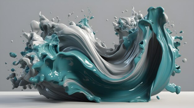 Abstrakte Farbfluss lebendige Farbe Welle Desktop-Wallpapier