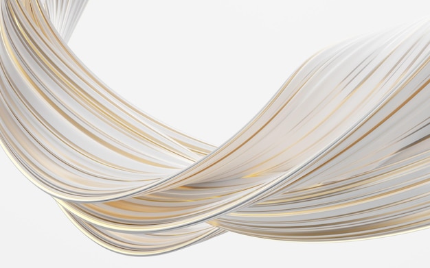 Abstrakte fließende Kurvenlinien 3D-Rendering